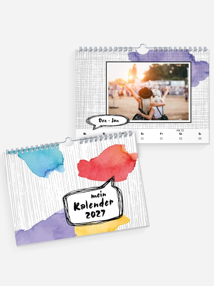 Wandkalender Farbklecks | Woche Wandkalender Farbklecks | Woche