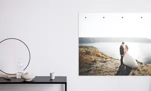 PVC Plane mit Foto bedruckt und Ösen, Motiv Hochzeitspaar