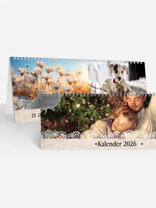 Tischkalender Blütenrand | Woche