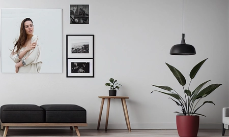 Fotoleinwand als Collage in schwarz-weiß, für edle Wand Dekoration