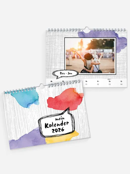 Wandkalender Farbklecks | Woche