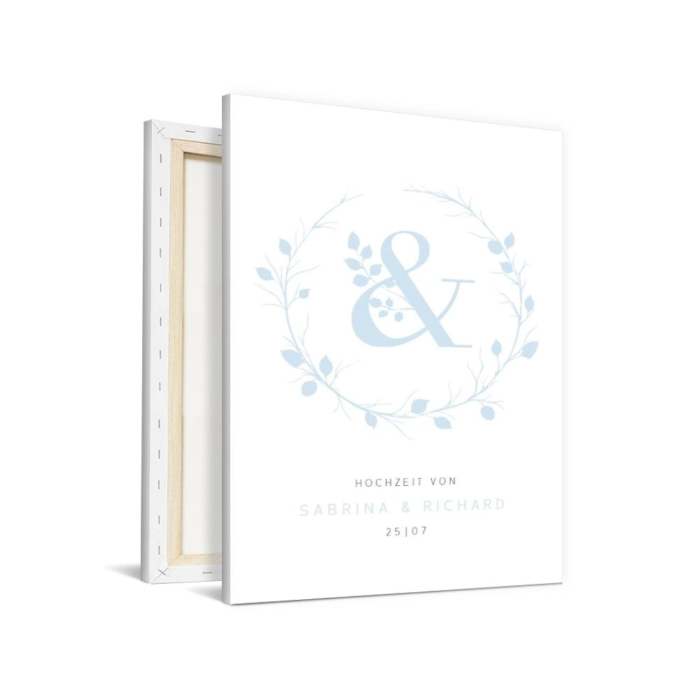 Leinwand zur Begrüßung bei der Hochzeit nach Ihren wünschen selbst gestalten - Hochzeitsbaum im Format 400 x 600 mm bei druckstdu.de