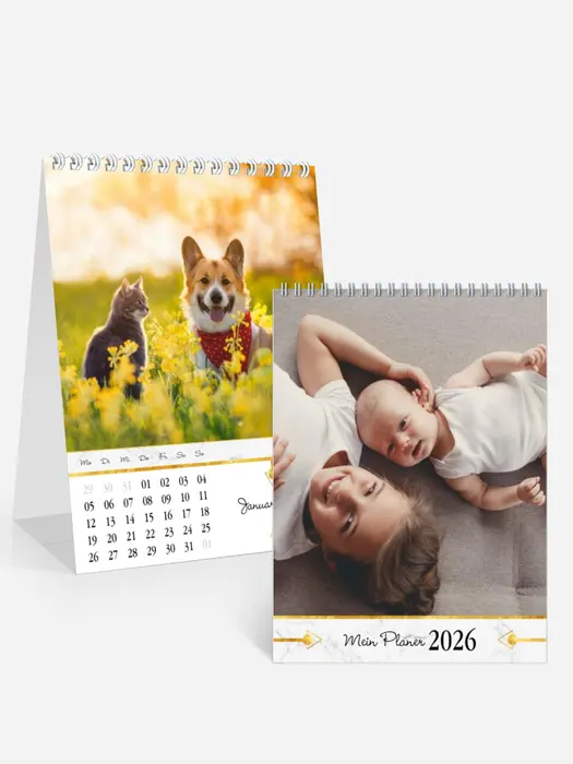 Tischkalender Marble & Gold | Monat
