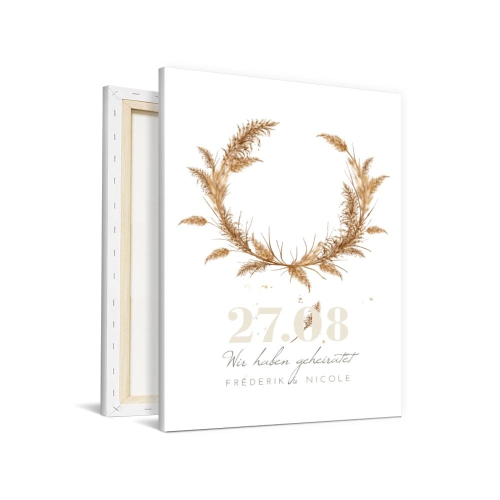 Leinwand zur Begrüßung bei der Hochzeit mit eigenen Texten & Bildern selbst gestalten - Hochzeitsbaum im Format 400 x 600 mm bei druckstdu.de